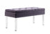 17" Clear And Gray Upholstered Velvet Entryway Bench With Flip Top - Minihomy