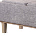 17" Wood Brown And Gray Upholstered 100% Polyester Entryway Bench With Flip Top - Minihomy