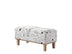 17" Wood Brown And Beige Upholstered 100% Polyester Entryway Bench With Flip Top - Minihomy