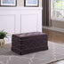 17" Gray Upholstered Velvet Entryway Bench With Flip Top - Minihomy