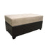 Brown Six Piece Microfiber Storage Bench with Ottomans - Minihomy