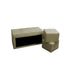 Beige Storage Bench and Ottoman Set - Minihomy