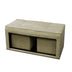 Beige Storage Bench and Ottoman Set - Minihomy