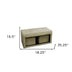 Beige Storage Bench and Ottoman Set - Minihomy