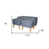 Blue Linen Look Storage Bench and Ottoman Three Piece Set - Minihomy