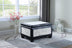 Black Postcard Faux Leather Storage Bench and Two Ottomans - Minihomy