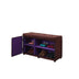 Brown and Purple Tufted Shoe Storage Bench - Minihomy