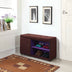 Brown and Purple Tufted Shoe Storage Bench - Minihomy