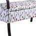 17" Dark Brown And Blue Upholstered 100% Polyester Floral Entryway Bench With Flip Top - Minihomy