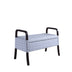 17" Black And Gray Upholstered 100% Polyester Trellis Entryway Bench With Flip Top - Minihomy