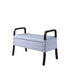 17" Black And Gray Upholstered 100% Polyester Trellis Entryway Bench With Flip Top - Minihomy