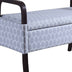 17" Black And Gray Upholstered 100% Polyester Trellis Entryway Bench With Flip Top - Minihomy