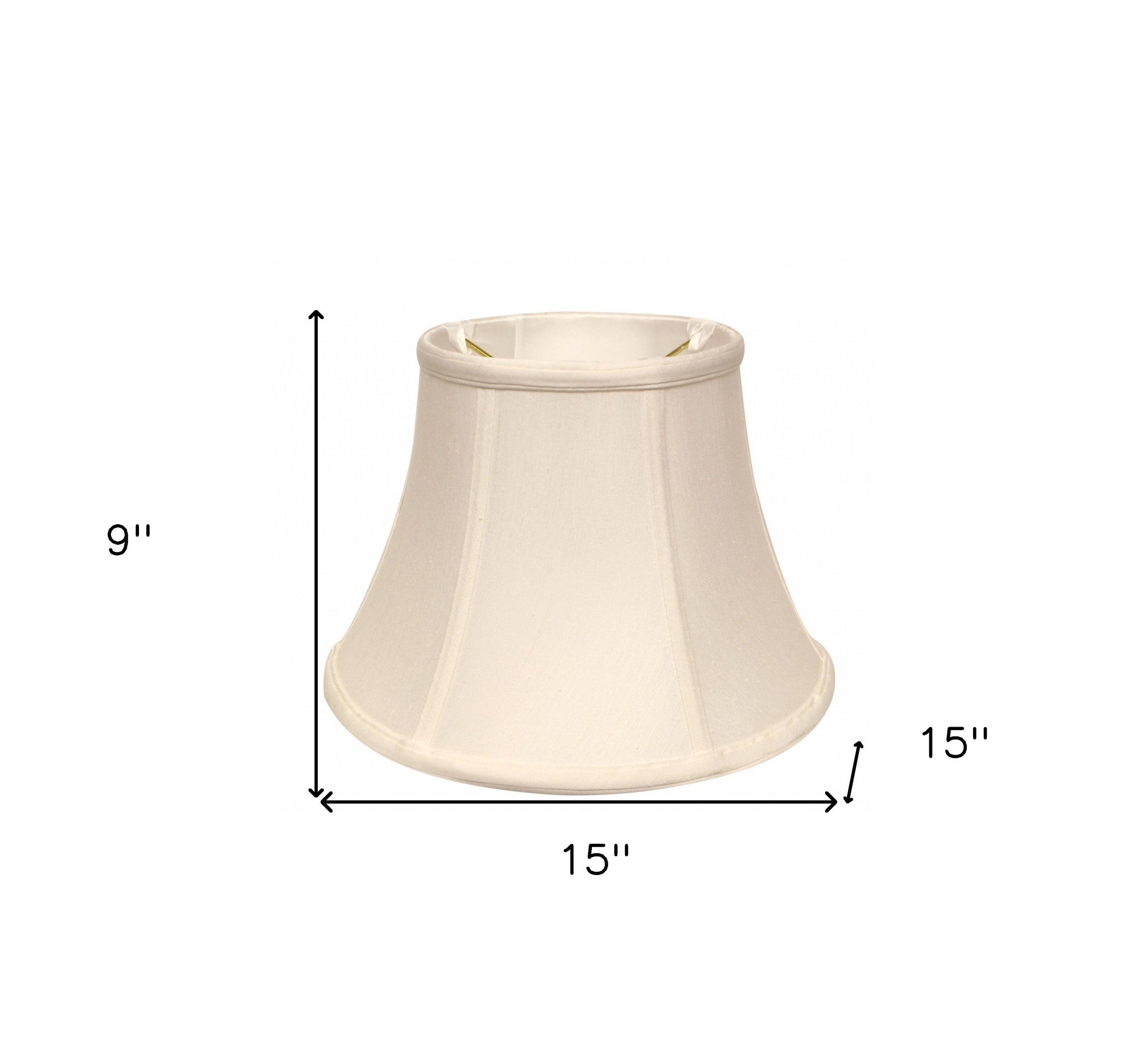 15" White Drum Monay Shantung Lampshade - Minihomy