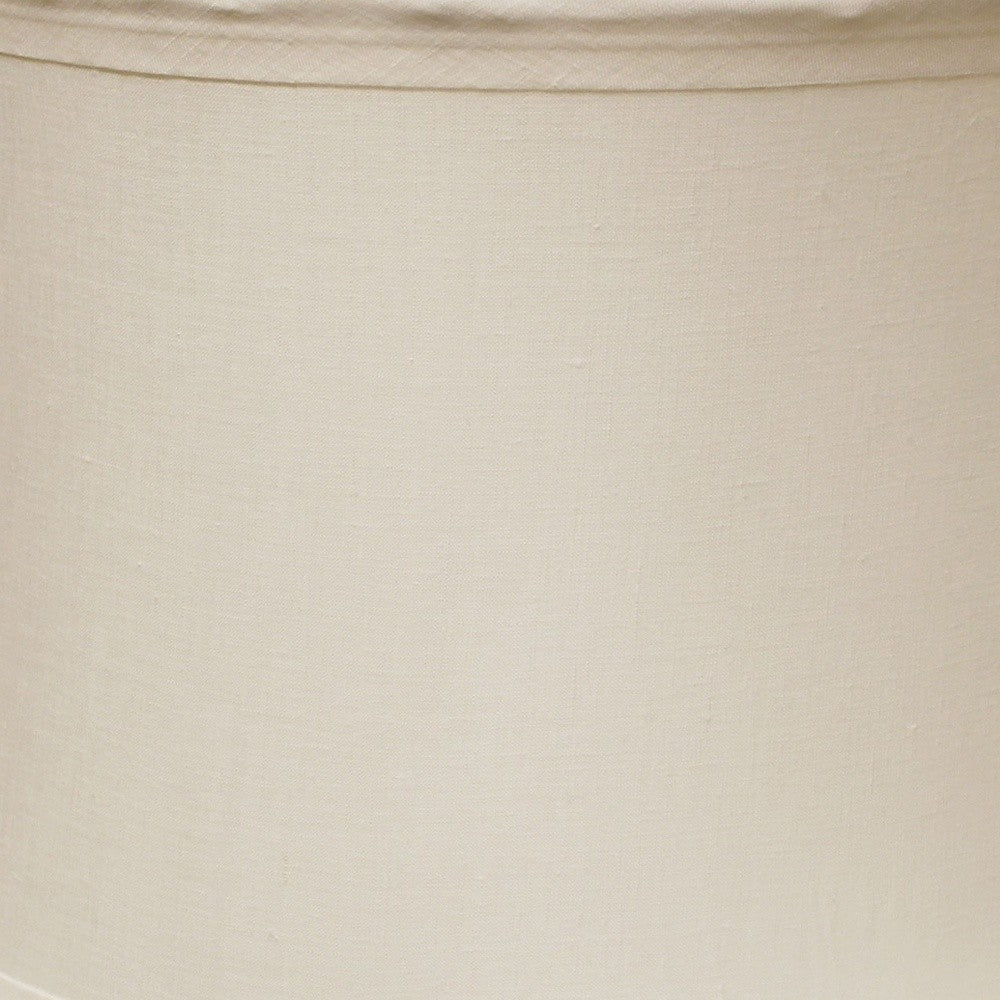 15" Snow Drum Trimmed Linen Lampshade - Minihomy