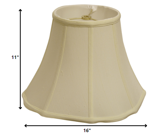 16" Ivory Octagon Monay Shantung Lampshade - Minihomy