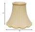 14" Ivory Slanted Scallop Bell Monay Shantung Lampshade - Minihomy