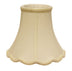 14" Ivory Slanted Scallop Bell Monay Shantung Lampshade - Minihomy