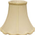 14" Ivory Slanted Scallop Bell Monay Shantung Lampshade - Minihomy