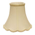 14" Ivory Slanted Scallop Bell Monay Shantung Lampshade - Minihomy