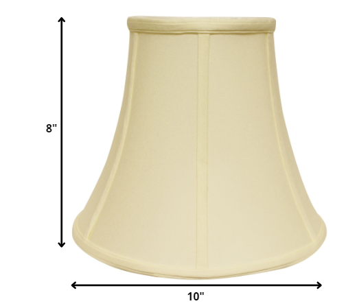 10" Ivory Premium Bell No Slub Lampshade - Minihomy