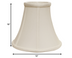 12" White Premium Bell Monay Shantung Lampshade - Minihomy