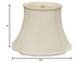 13" White Reversed Oval Monay Shantung Lampshade - Minihomy