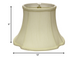 13" Ivory Reversed Oval Monay Shantung Lampshade - Minihomy