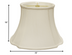 15" White Reversed Oval Monay Shantung Lampshade - Minihomy