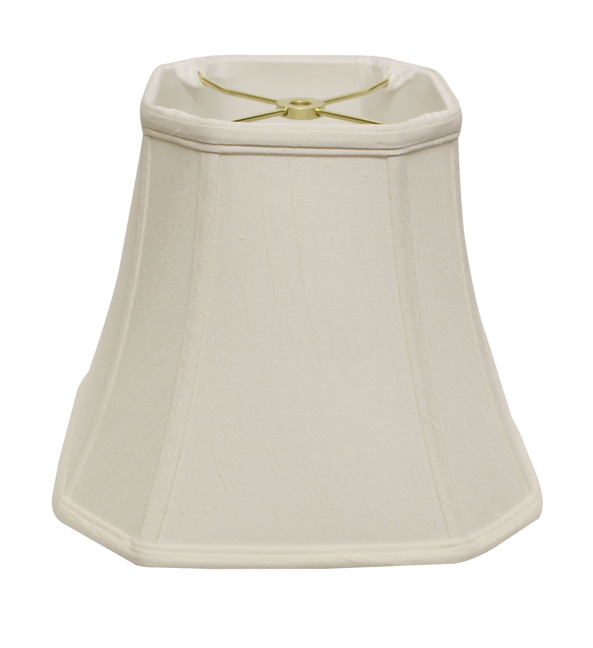 10" White Slanted Square Bell Monay Shantung Lampshade - Minihomy