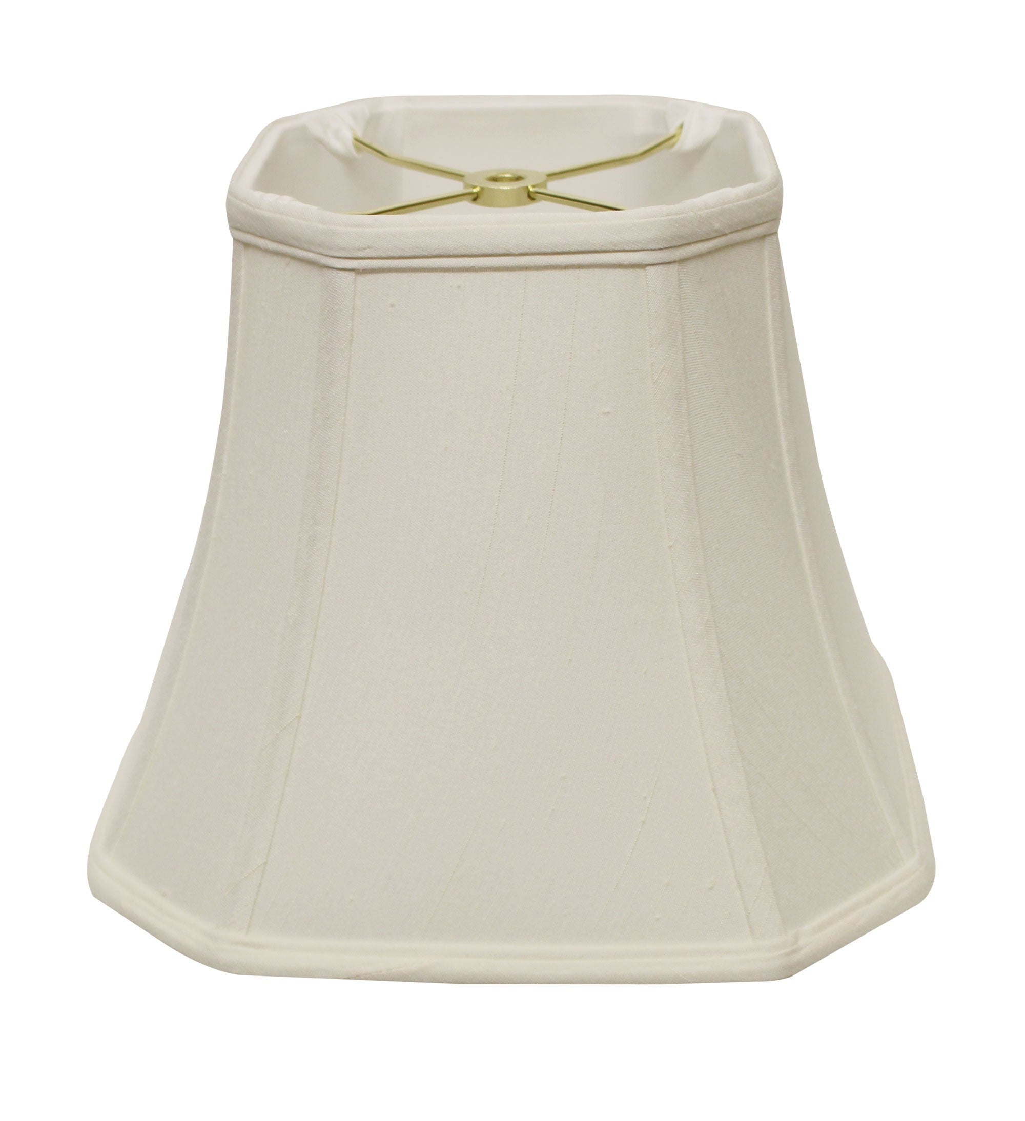 10" White Slanted Square Bell Monay Shantung Lampshade - Minihomy