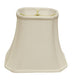 10" White Slanted Rectange Bell Monay Shantung Lampshade - Minihomy