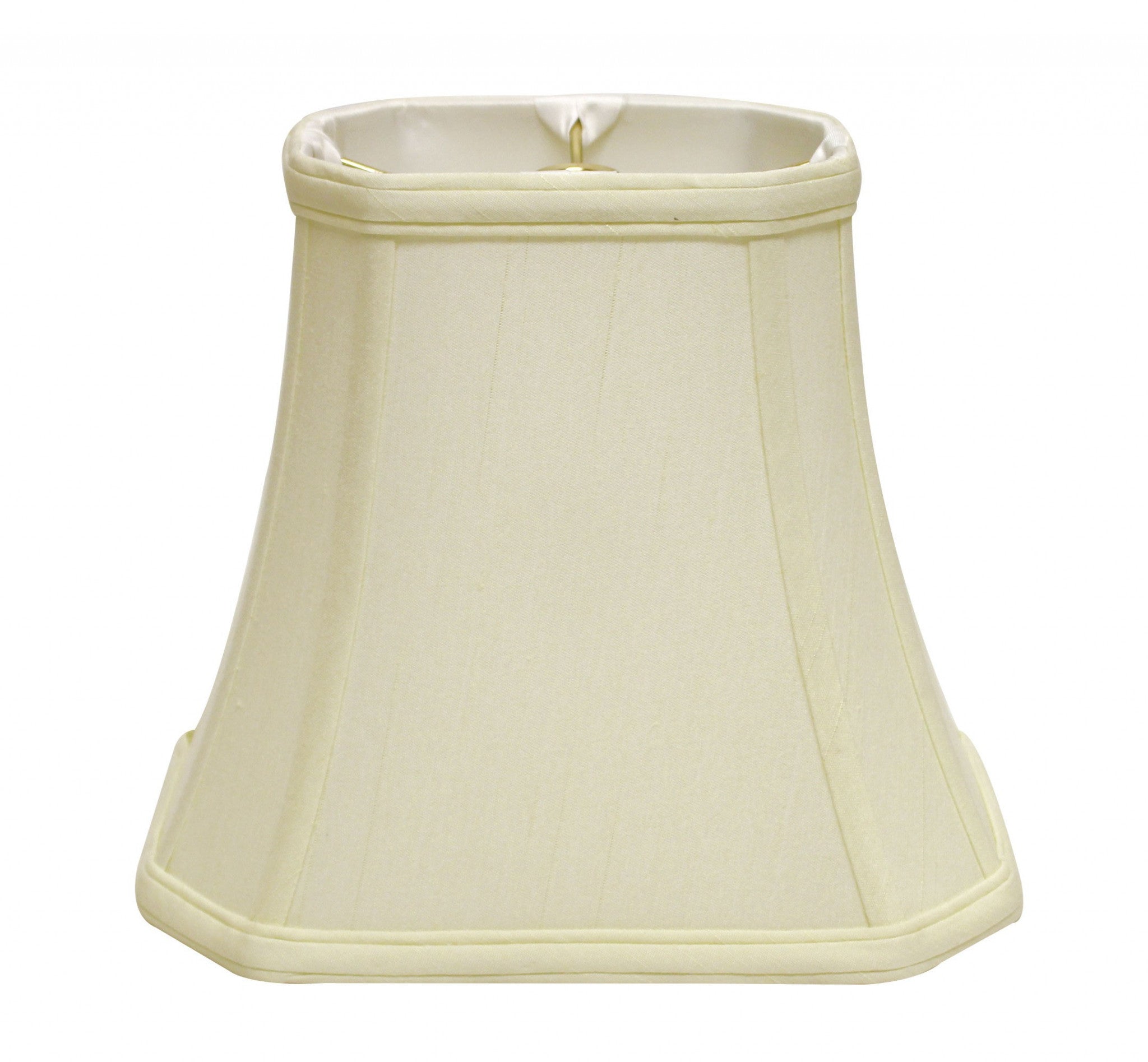 10" Ivory Slanted Rectangle Bell Monay Shantung Lampshade - Minihomy