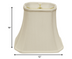 12" White Slanted Rectange Bell Monay Shantung Lampshade - Minihomy