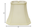 12" Ivory Slanted Rectangle Bell Monay Shantung Lampshade - Minihomy