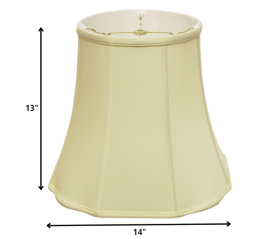 14" Antique White Premium Octagon Monay Shantung Lampshade - Minihomy