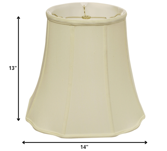 14" Ivory Premium Octagon Monay Shantung Lampshade - Minihomy