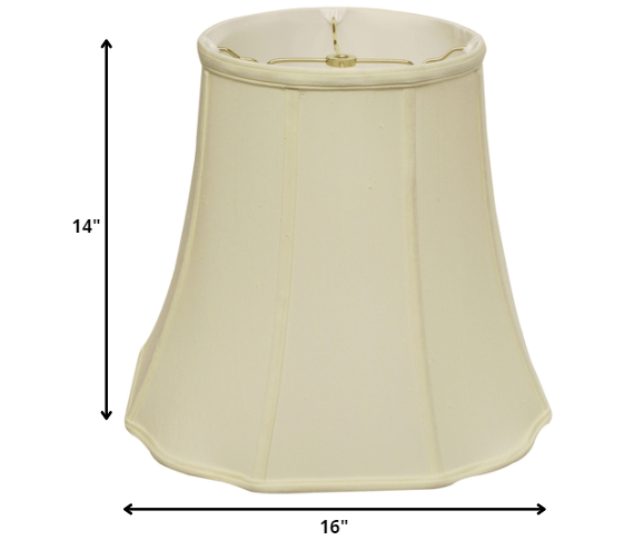 16" Ivory Premium Octagon Monay Shantung Lampshade - Minihomy