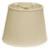 10" Ivory Oval Side Pleat Paperback Shantung Lampshade - Minihomy