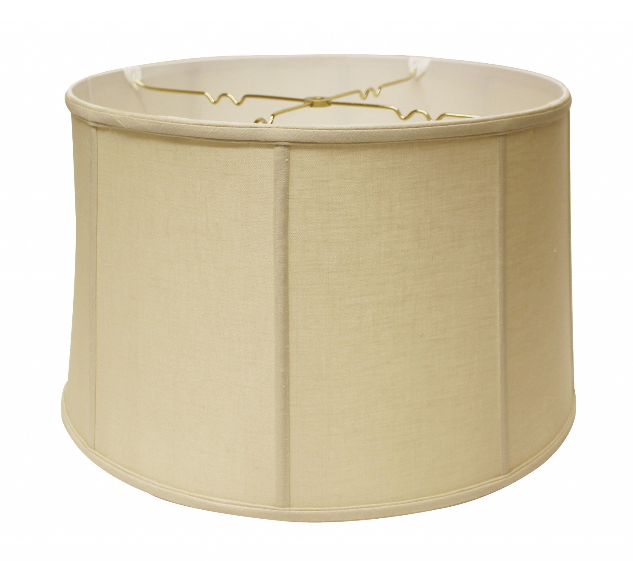 13" Pale Brown Throwback Drum Linen Lampshade - Minihomy