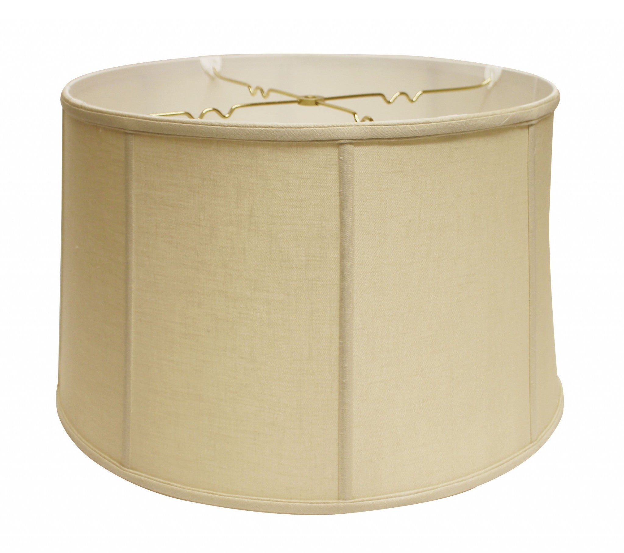 13" Pale Brown Throwback Drum Linen Lampshade - Minihomy