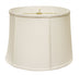 13" White Throwback Drum Linen Lampshade - Minihomy