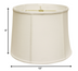 13" White Throwback Drum Linen Lampshade - Minihomy