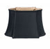 16" Black with Bronze Lining Premium Oblong Shantung Lampshade - Minihomy