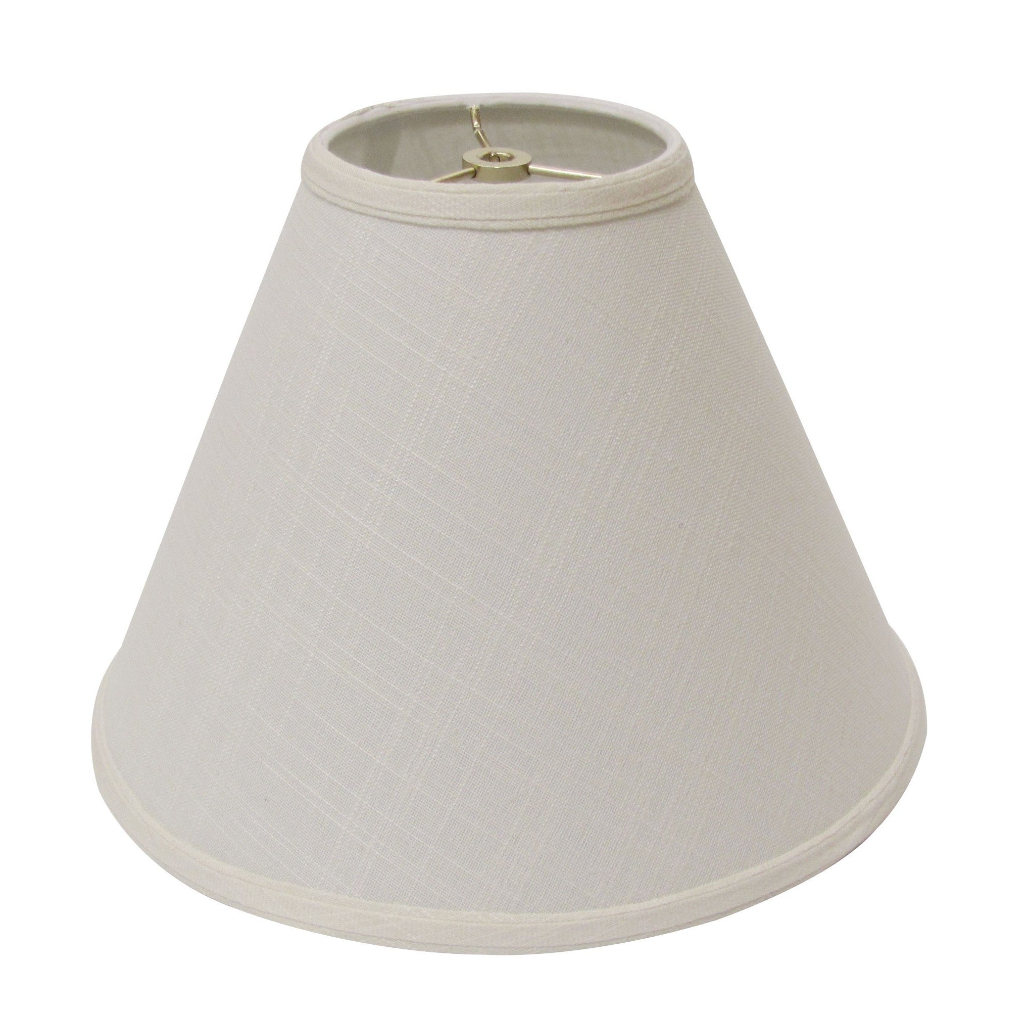 13" Off White Deep Cone Linen Lampshade - Minihomy