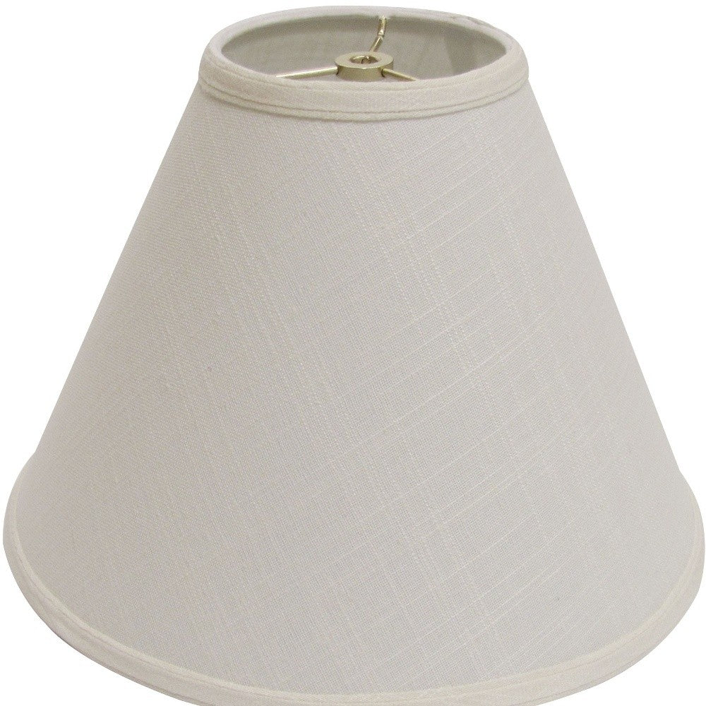 13" Off White Deep Cone Linen Lampshade - Minihomy