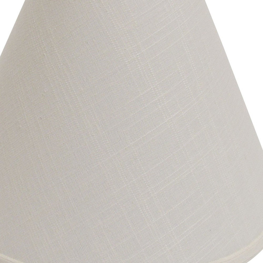 13" Off White Deep Cone Linen Lampshade - Minihomy