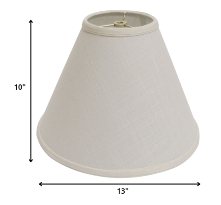 13" Off White Deep Cone Linen Lampshade - Minihomy