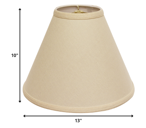 13" Parchment Biege Deep Cone Linen Lampshade - Minihomy