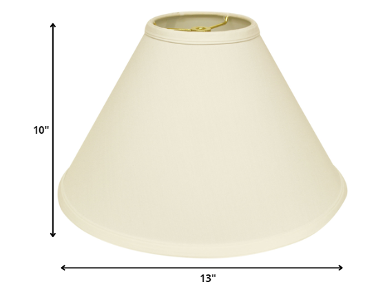 13" Ivory Deep Cone No Slub Lampshade - Minihomy