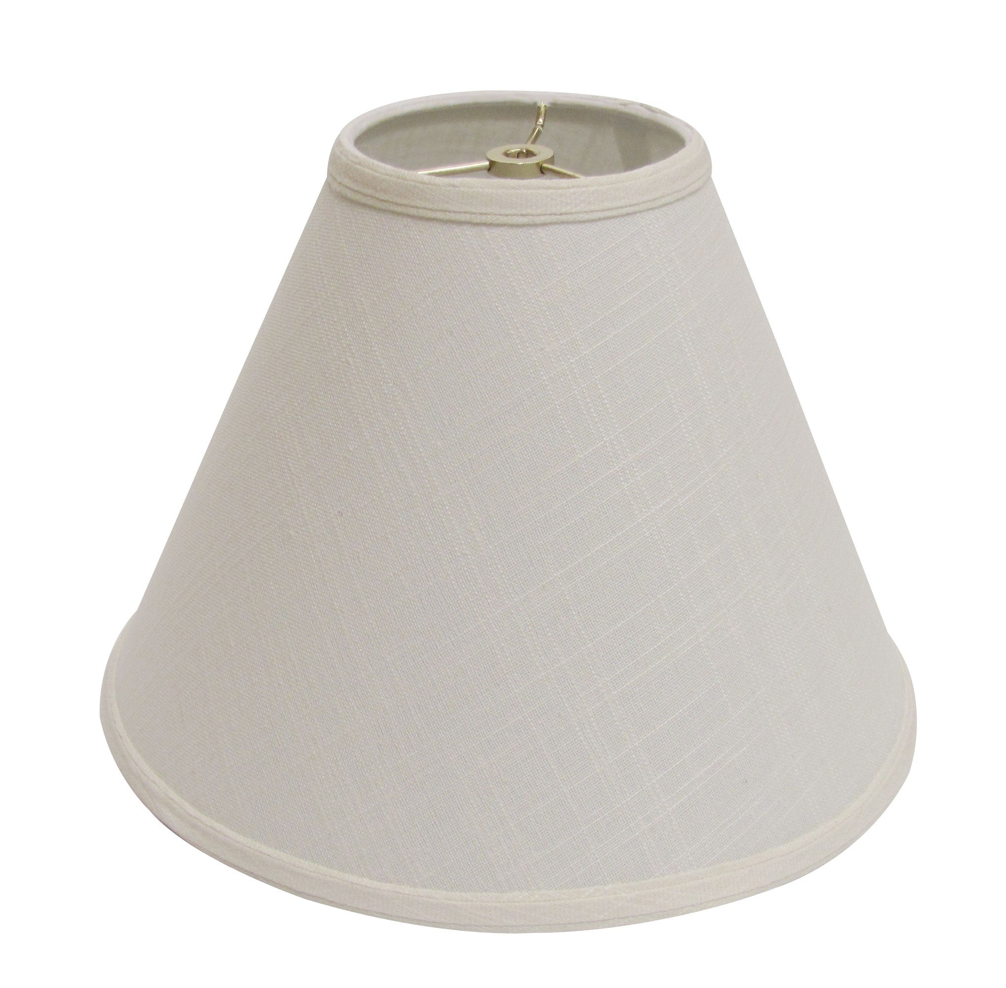 15" Off White Deep Cone Slanted Linen Lampshade - Minihomy